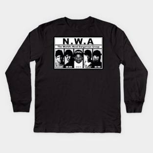 NWA MERCH VTG Kids Long Sleeve T-Shirt